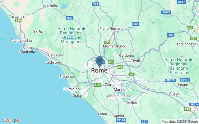 Kaart met locatie Villa Borghese